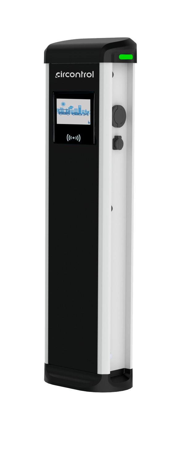 CirControl eVolve Smart Ladesäule - Ladestation mit bis zu 22 kW oder 43 kW Ladeleistung - auch eichrechtskonform erhältlich.